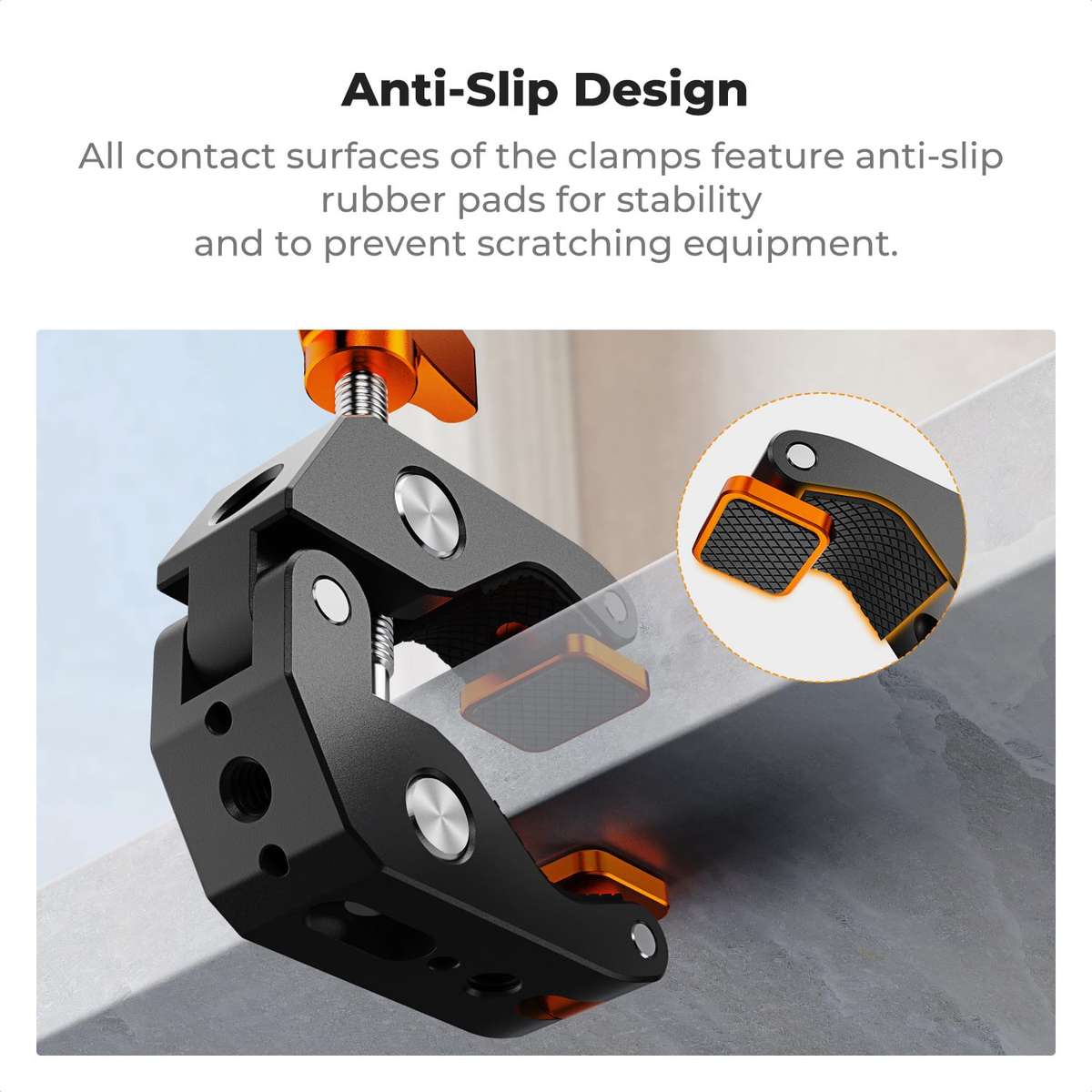 K&F Multi-Functional Super Clamp Offering Flat or Round Mounting | KF31.218
