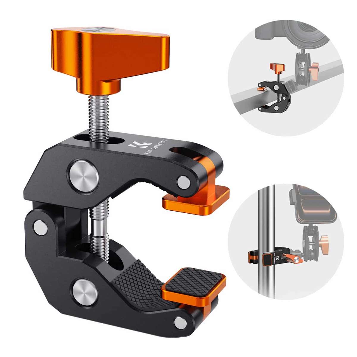 K&F Multi-Functional Super Clamp Offering Flat or Round Mounting | KF31.218