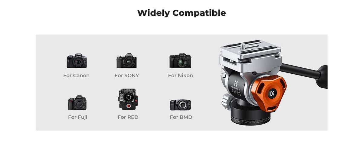 K&F Omni-Reach Video Tripod with Integrated Angle Arm & Monopod | KF09.137