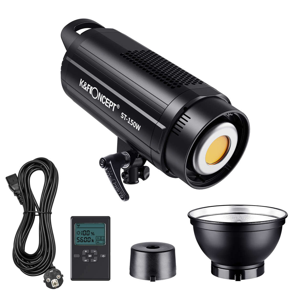 K&F ST-150W LED Video Light - Dimmable Daylight COB LED with Bowens Mount