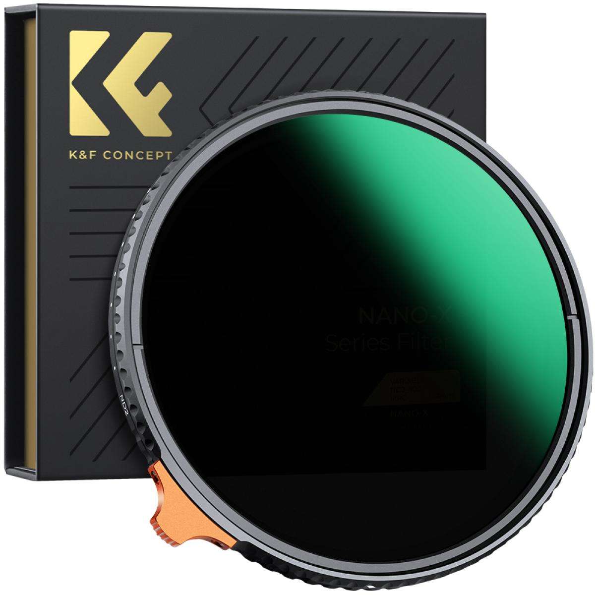 KF01.1465 | K&F 77mm Variable ND 2-ND400 Filter Nano-X Series