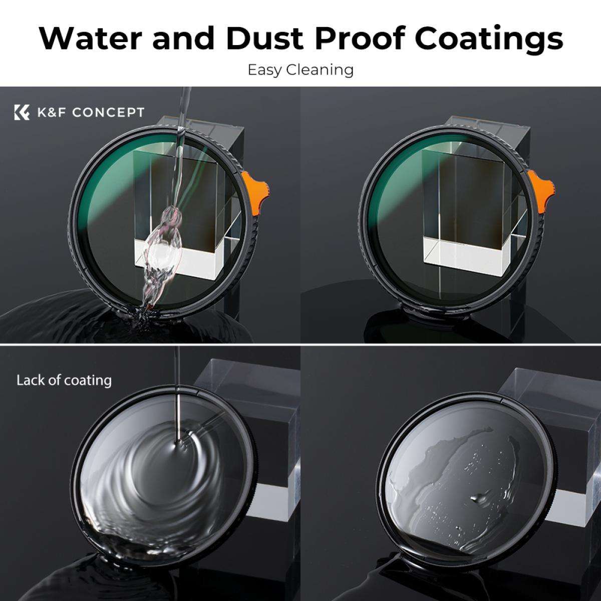 KF01.1465 | K&F 77mm Variable ND 2-ND400 Filter Nano-X Series