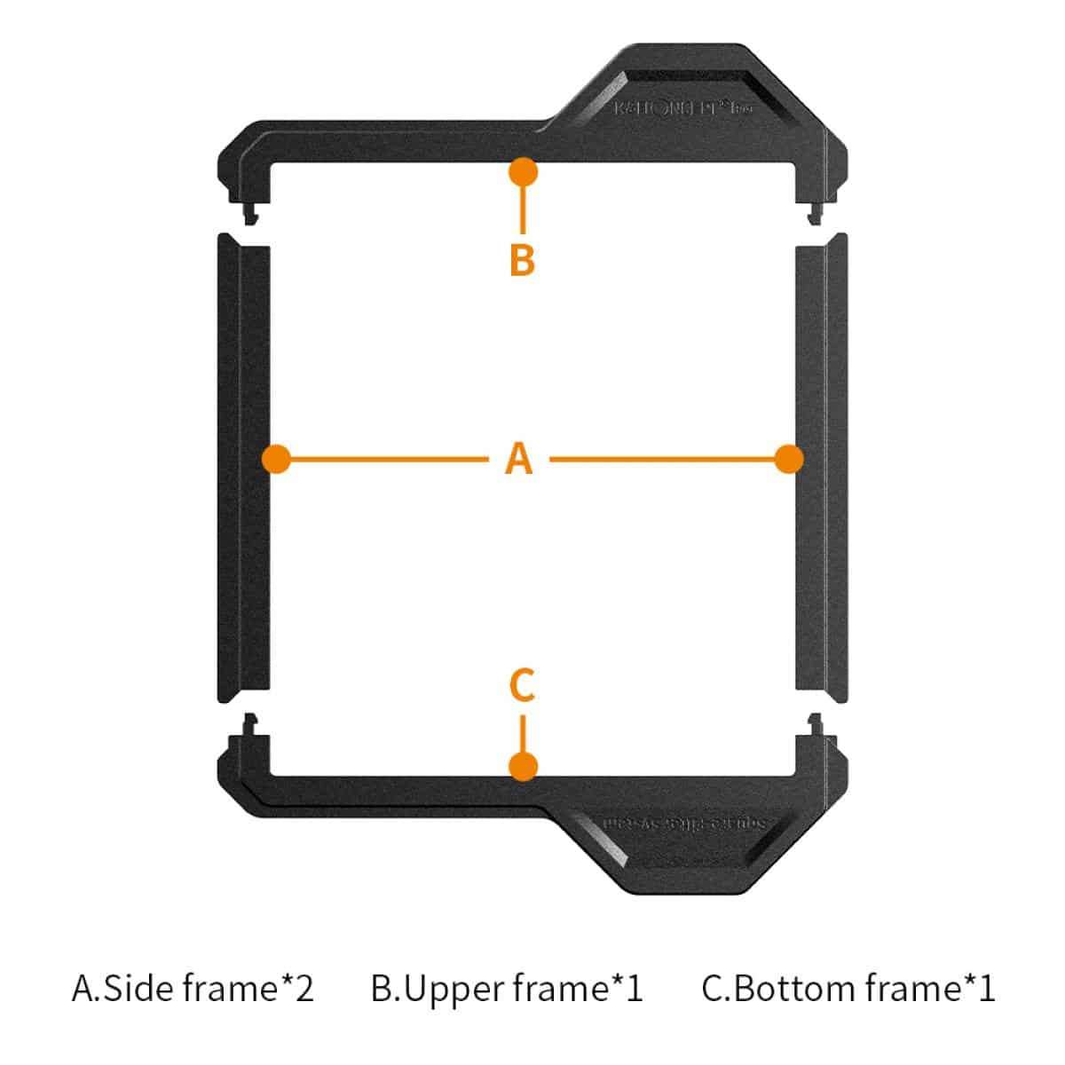 KF31.038 | K&F X-Pro Protective Filter Frame 10x10cm Square X 2