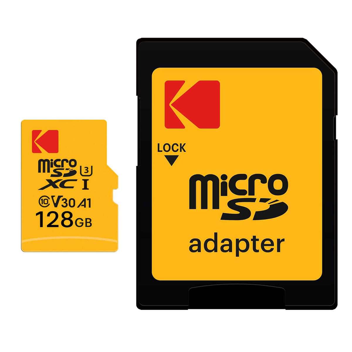 Kodak V30 microSD Card Ultra Performance with UHS-I U3 V30 for 4k Capture - Kodak 128GB microSD C...