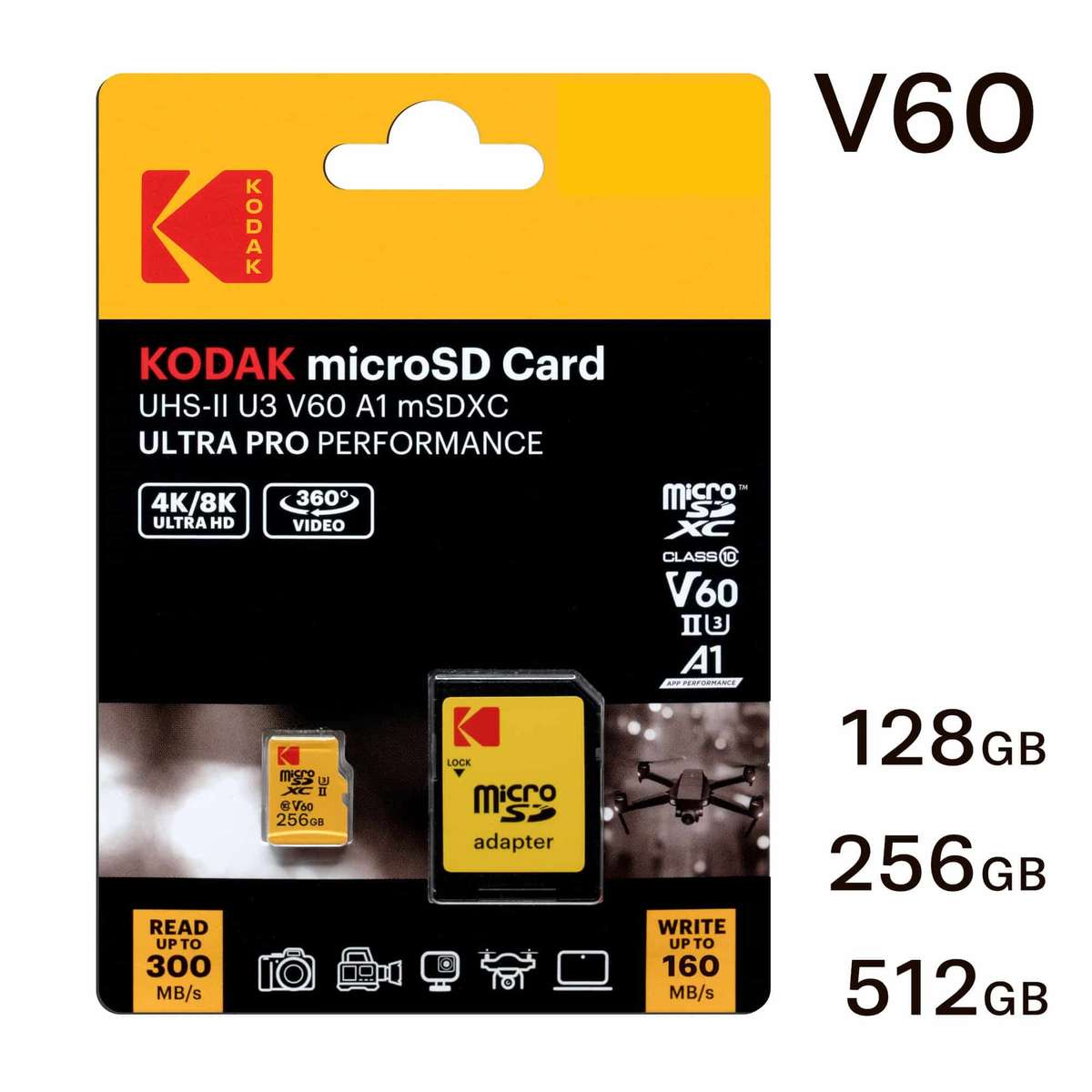 EKMSDM512GUHS2V1K | Kodak 512GB MicroSD V60
