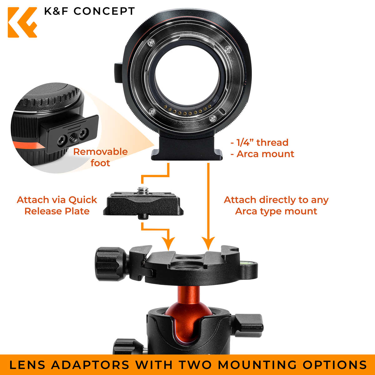 KF06.464 | K&F Lens Adapter for Canon EF Lenses to Canon EOS M Cameras