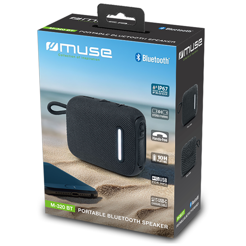 Muse Jam Portable 5W Bluetooth Speaker with IP67 Rating &amp; 10-Hour Battery
