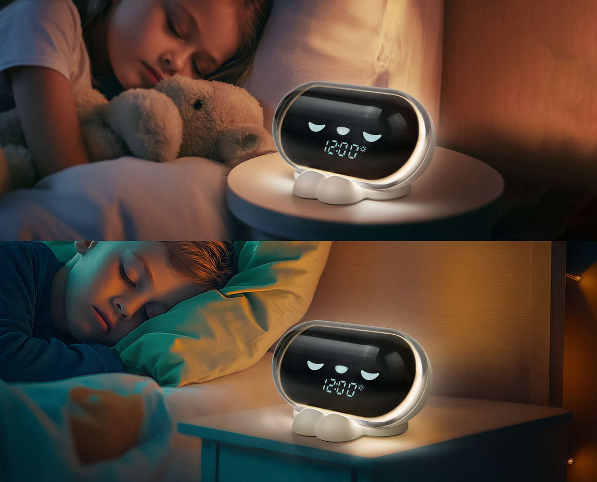 Muse Snoozy Kids Alarm Clock with Animated Eyes &amp; Progressive Wake Feature