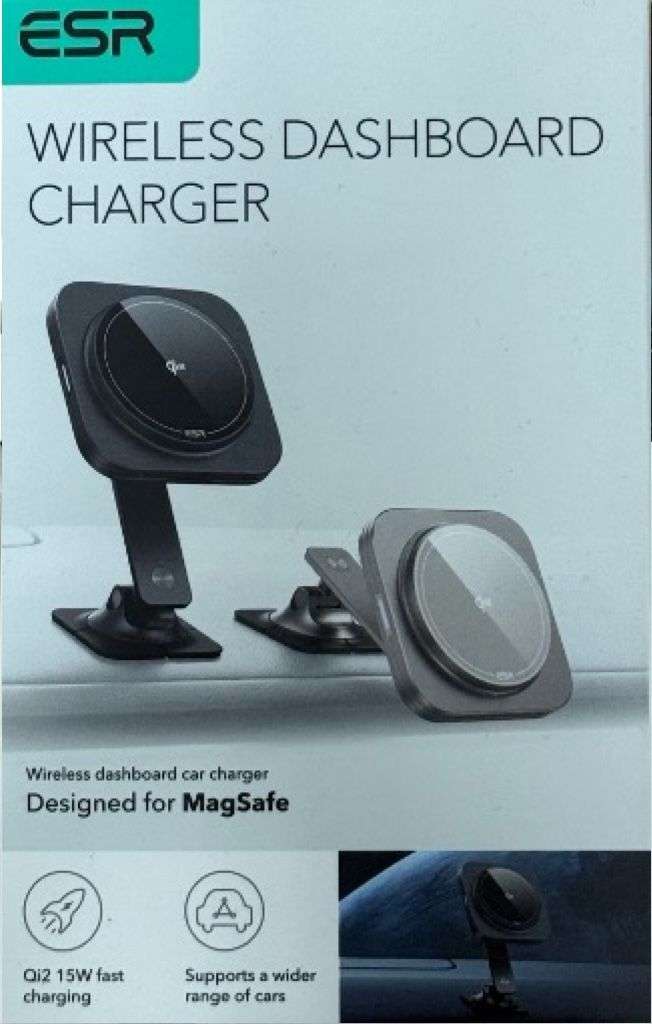 ESR Qi2 Wireless Adjustable Dashboard Car Charger - Black