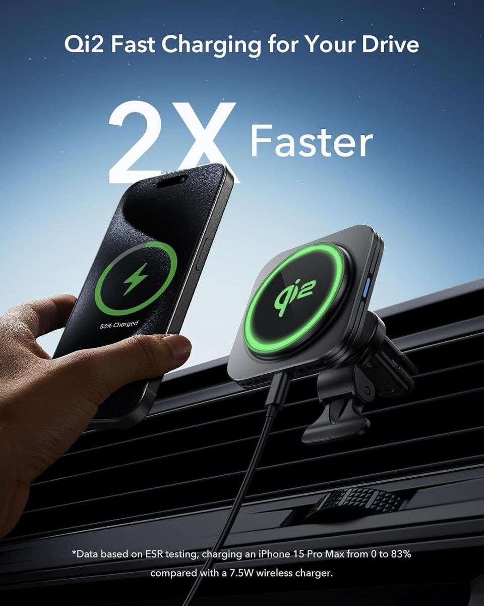 ESR Qi2 15W MagSafe Car Mount Charger
