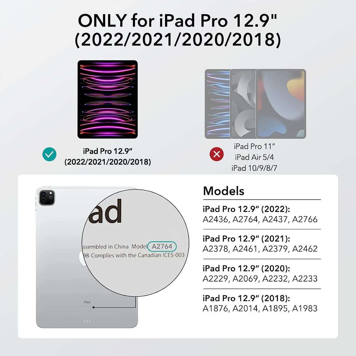 ESR Tempered-Glass Screen Protector for iPad Pro 12.9 - 2 Pack