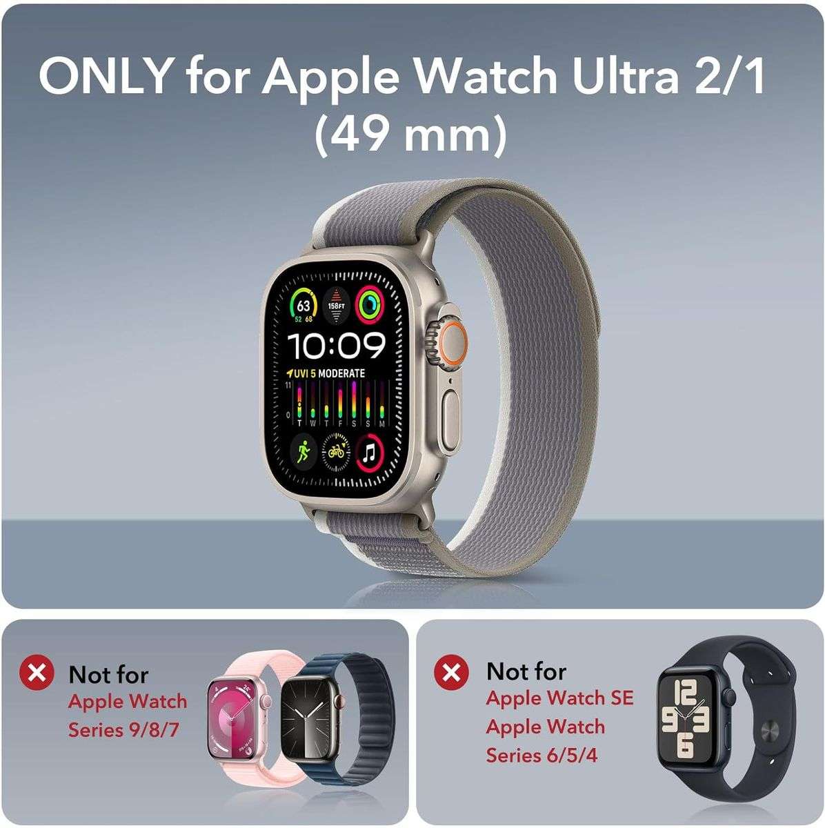 ESR Armorite Apple Watch Ultra/Ultra 2 Screen Protector (2022/23) - 2 Pack
