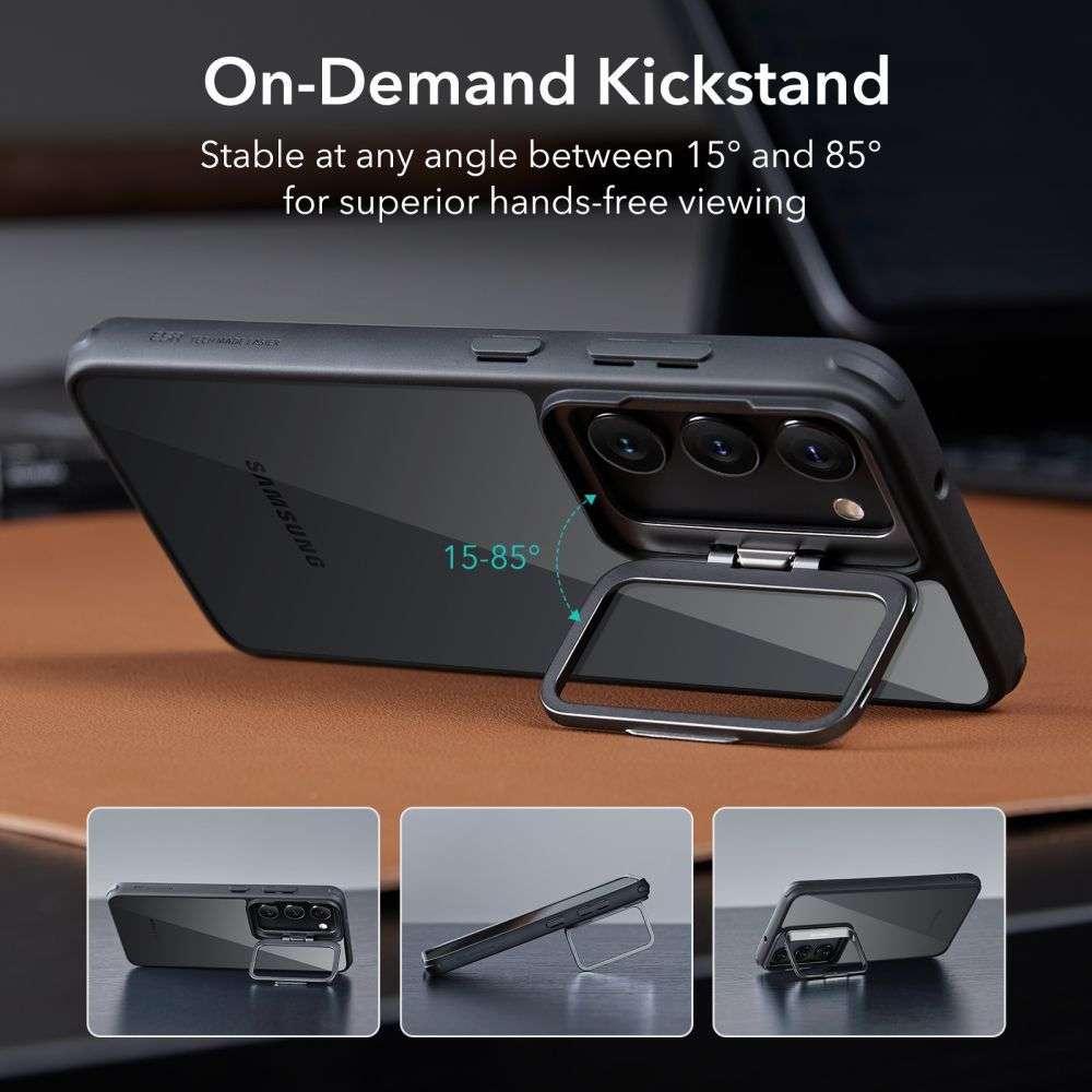 ESR Classic Kickstand Compatible with Galaxy S23/S23 Plus Case - ClearBlack - Samsung Galaxy S23+