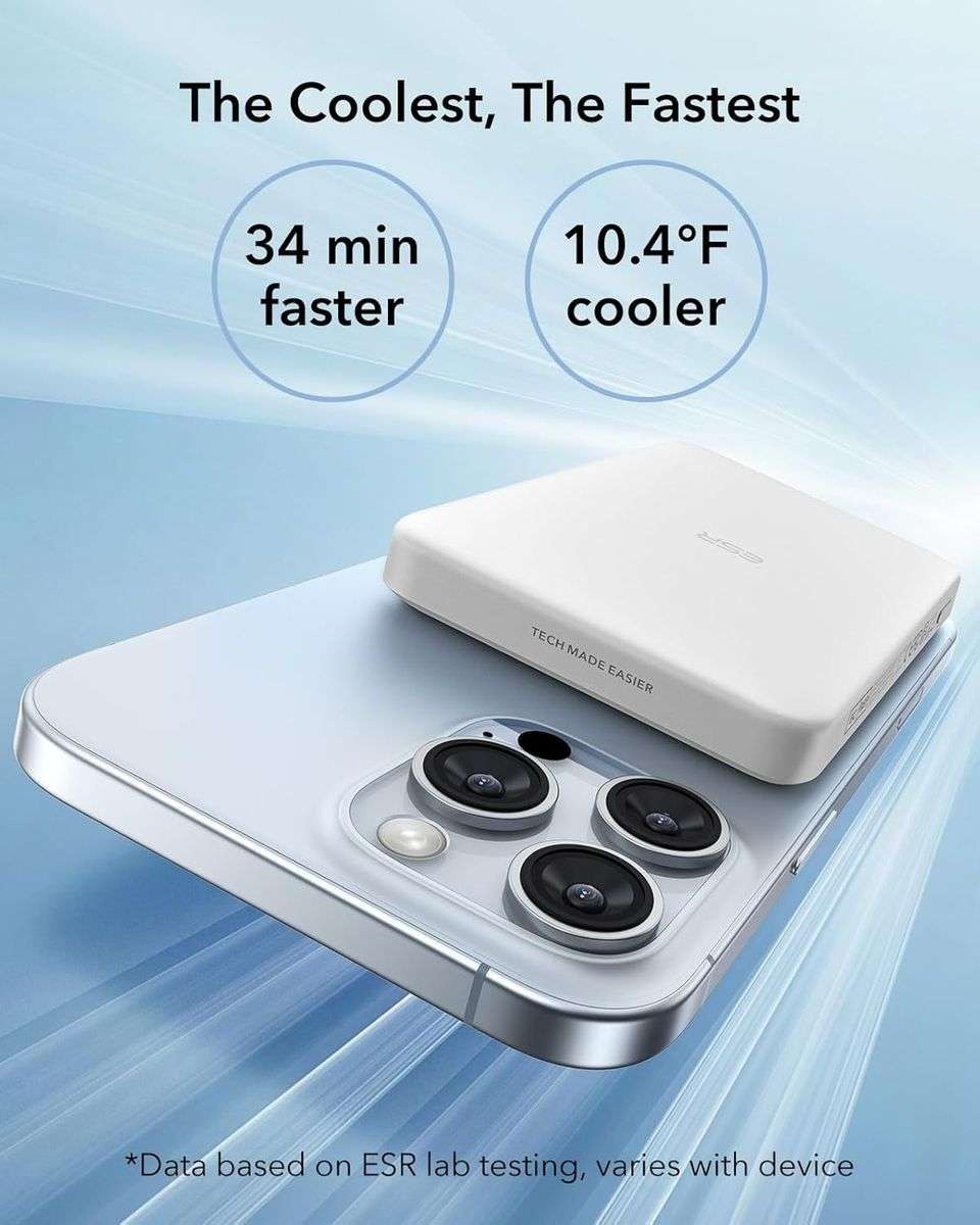 ESR Qi2 MagSlim Power Bank (10K) - 10 000 mAh - White