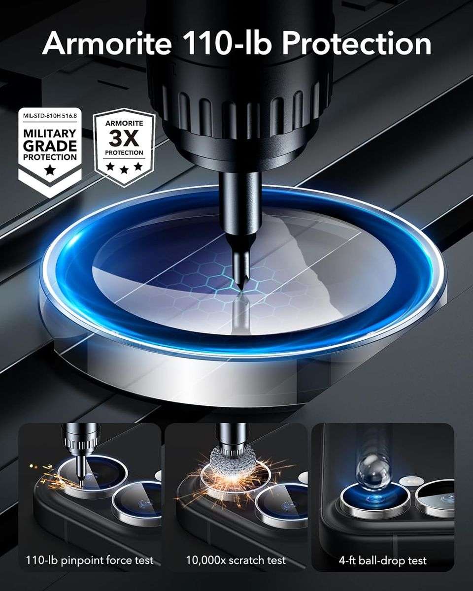 ESR Armorite Camera Lens Protector for iPhone 16/16 Plus Set