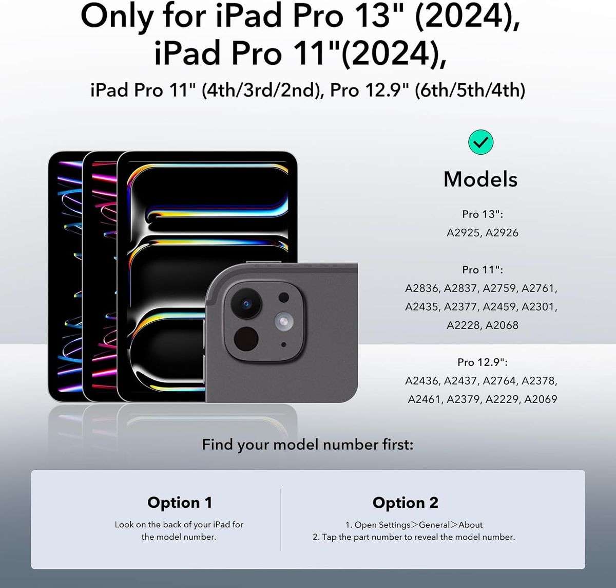 ESR Camera Lens Protector Compatible with iPad Pro 13 /11