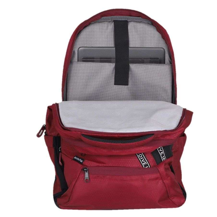 Arctic Fox Caution 15.5 Inch Laptop Backpack - Red