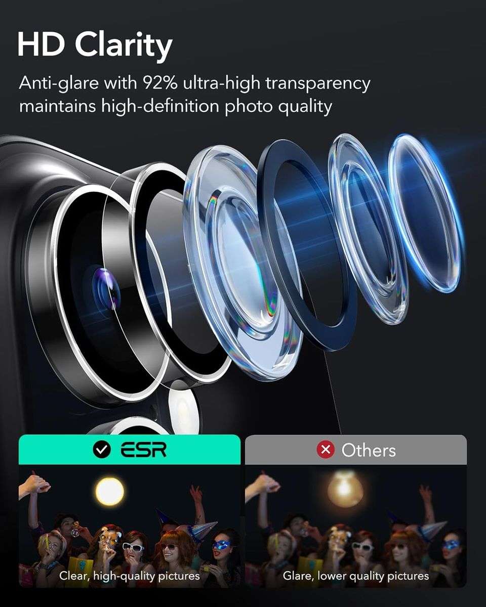 ESR Armorite Camera Lens Protector for iPhone 16/16 Plus Set