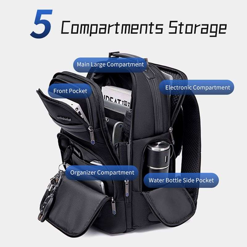 ArcticHunter Stealth Business Backpack - Black
