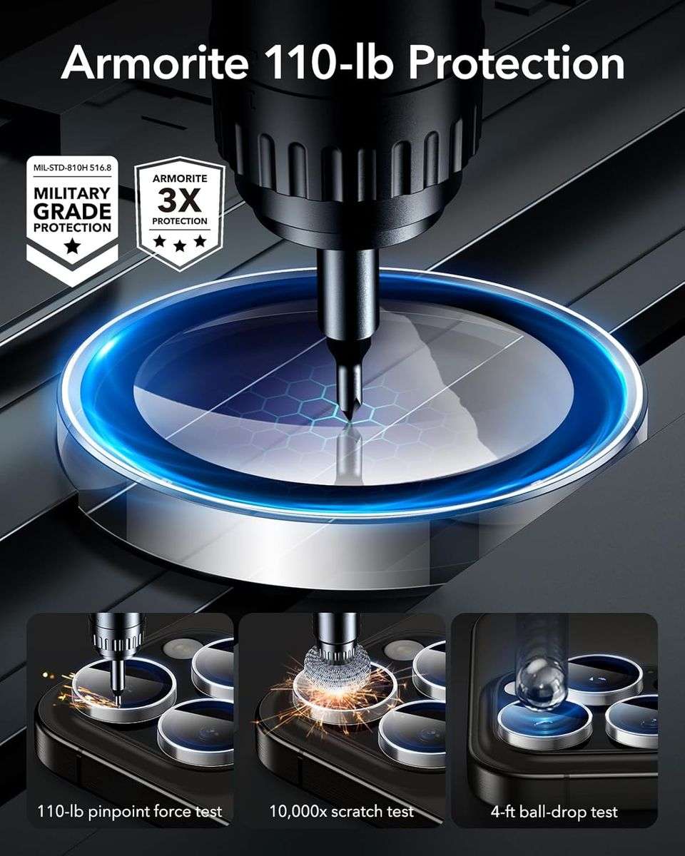 ESR Armorite Camera Lens Protector for iPhone 16 Pro Max/16 Pro Set