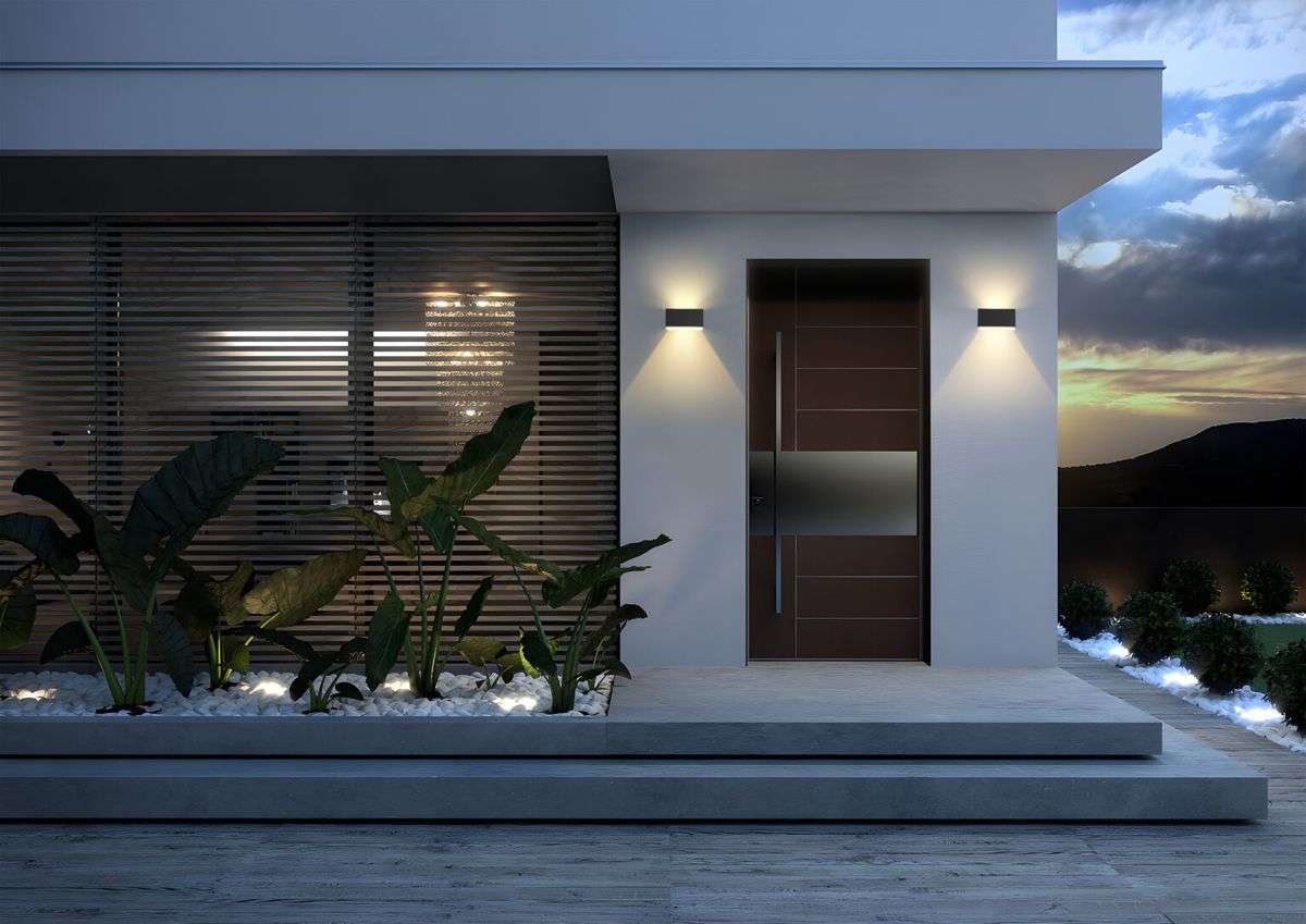Luminar Lighting - Spectra Dual Ray Solar Wall Light