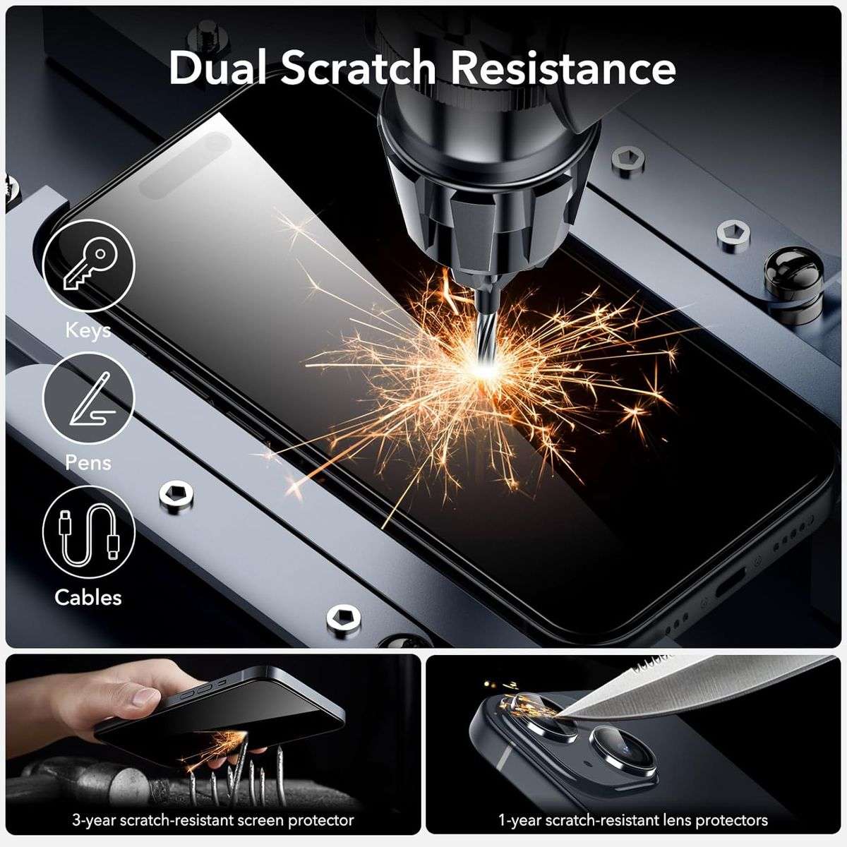 ESR Armorite Glass Screen Protector for iPhone 15