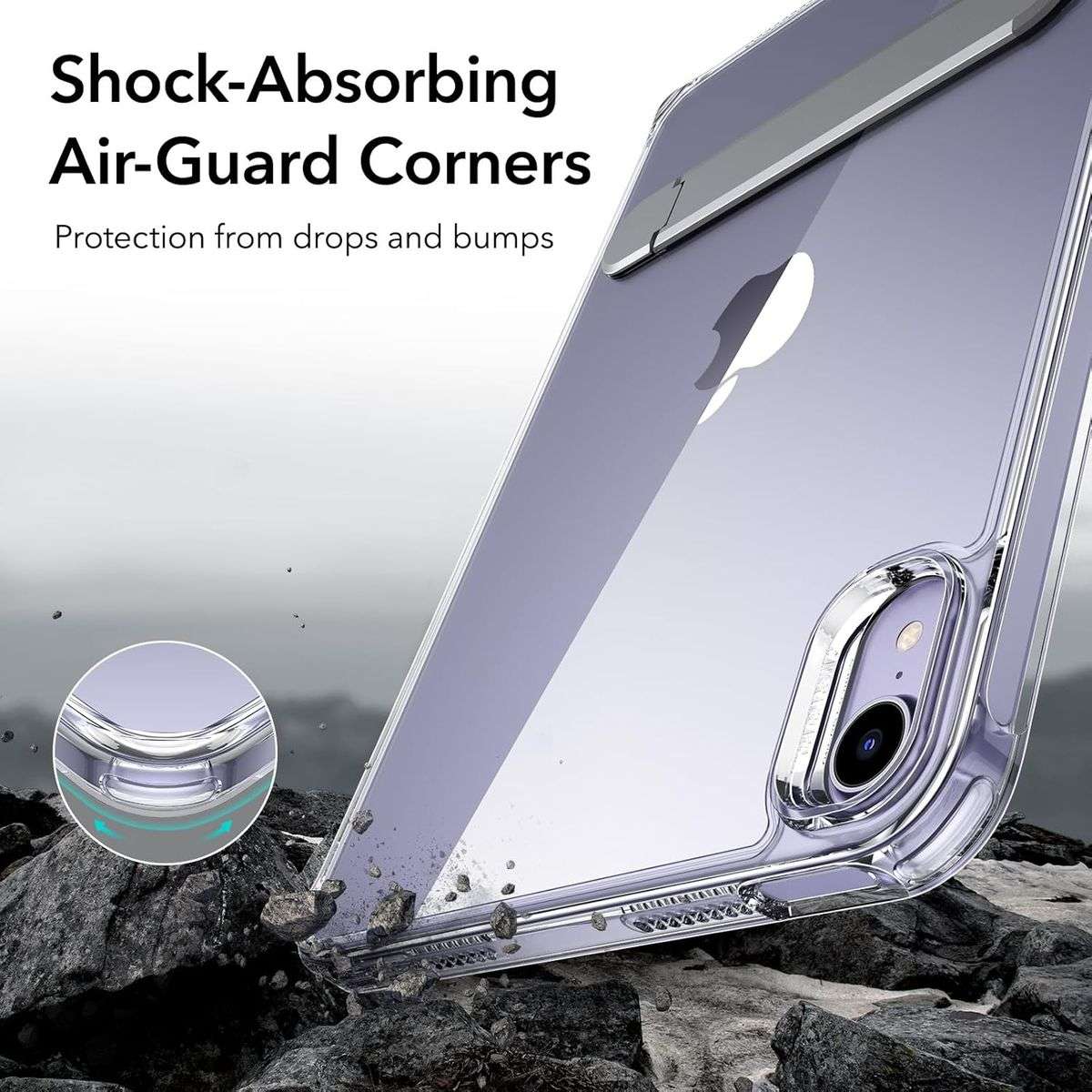 ESR Boost Kickstand Case Suitable for iPad Mini 7th/6th Generation Case - Clear