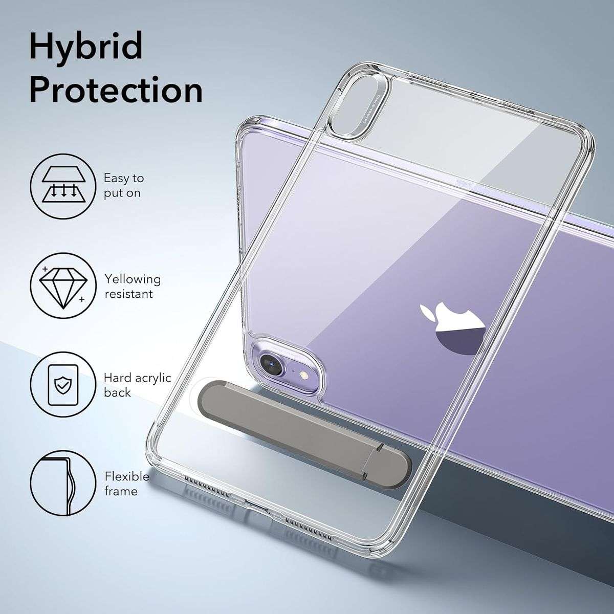 ESR Boost Kickstand Case Suitable for iPad Mini 7th/6th Generation Case - Clear
