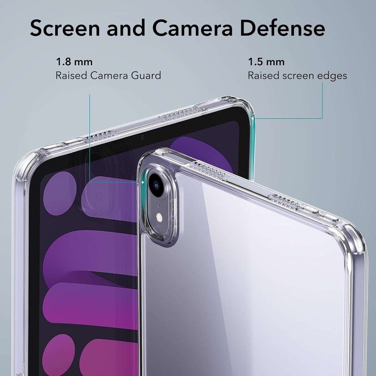 ESR Boost Kickstand Case Suitable for iPad Mini 7th/6th Generation Case - Clear