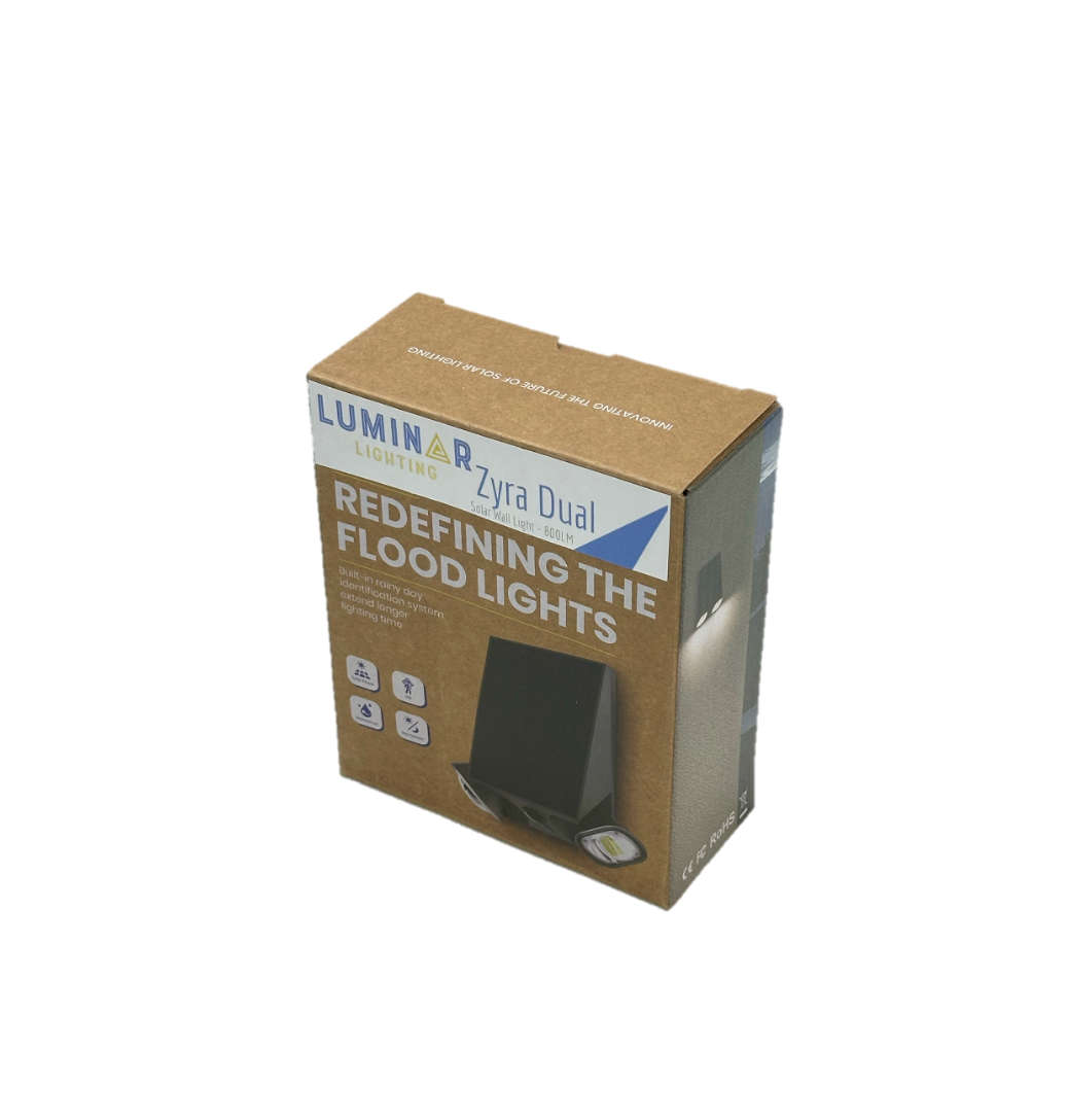 Luminar Lighting - Zyra Dual Solar Wall Light - 800LM