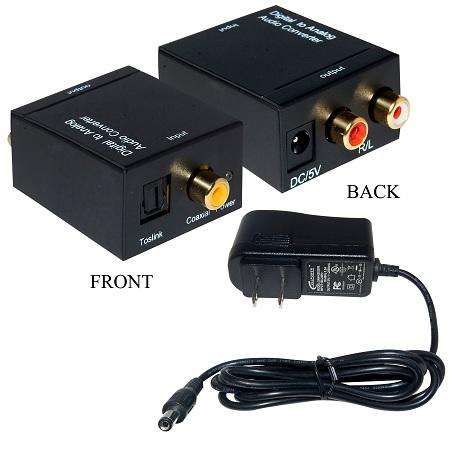 FEMALE OPTICAL TO FEMALE RCA