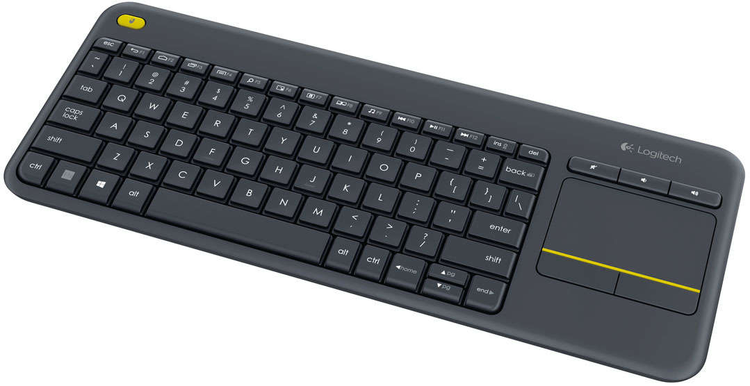 LOGITECH K400 PLUS WIRELESS TOUCH KEYBOARD DARK. WIRELESS KEYBOARD WITH BUILT-IN 3.5 TOUCHPAD ...
