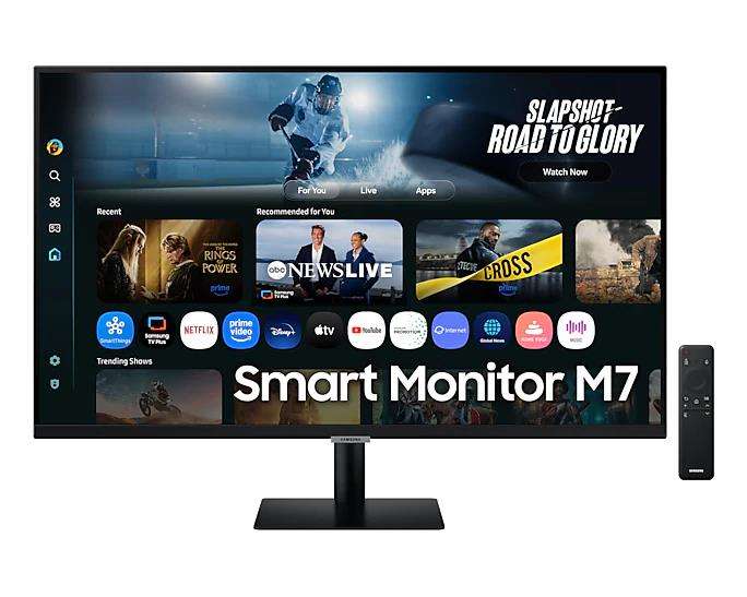 SAMSUNG M70F SMART FLAT BORDERLESS 32" DISPLAY VA RESPONSE: 4MS GTG AR: 16:09 RESOLUTION: 3840X21...