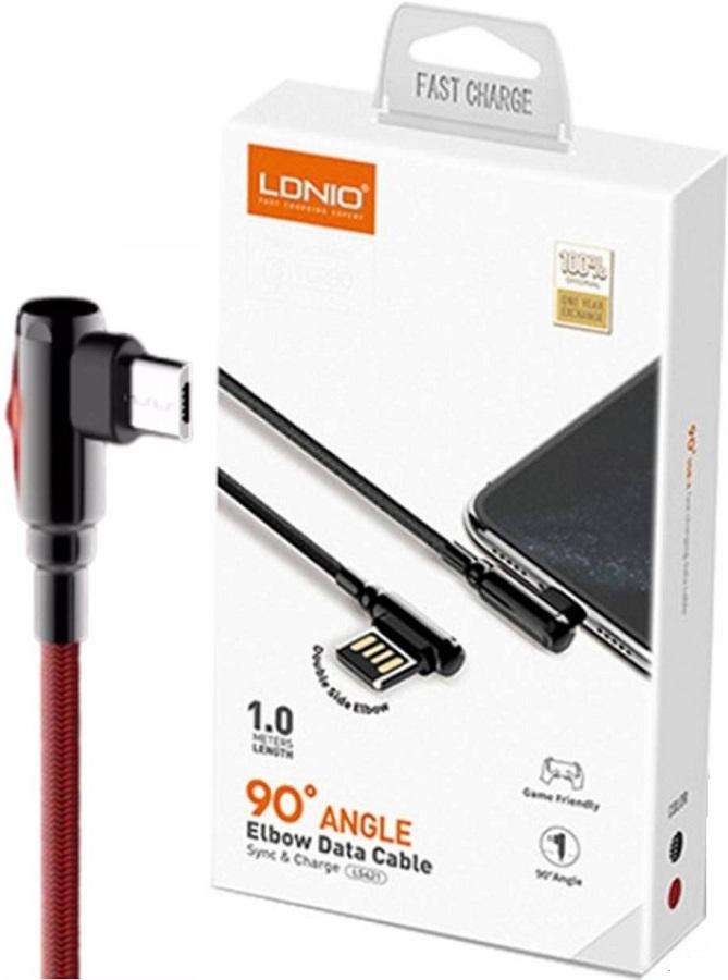LDNIO ELBOW USB MICRO-USB 1-METER CABLE