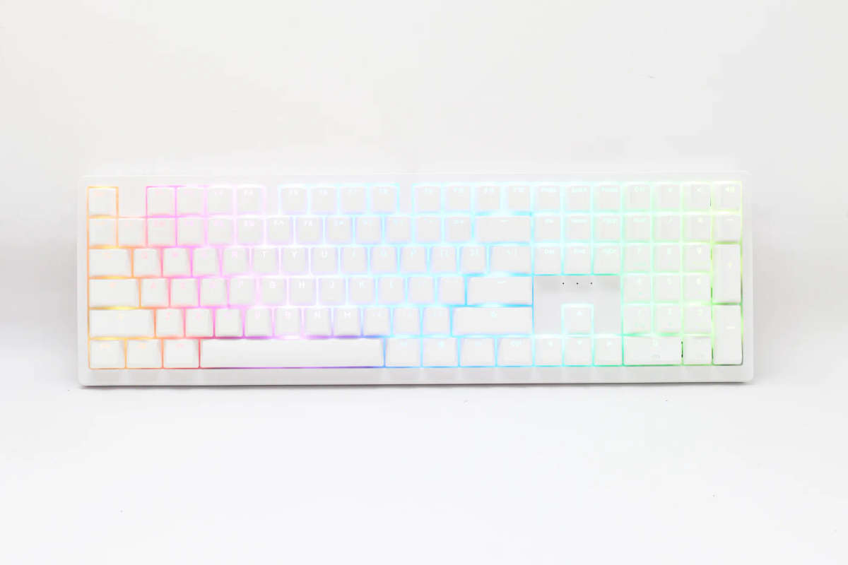 Ducky Keyboard Zero 6108 100% Mechanical Wireless Keyboard; RGB; USB 2.0 / 2.4GHz / BT - White - ...