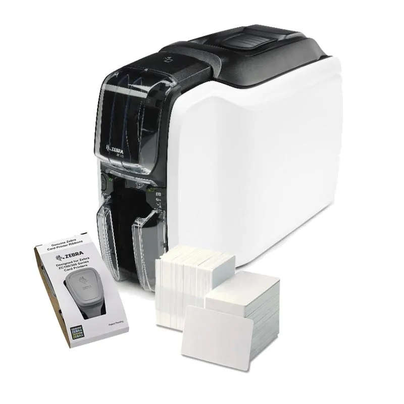 Printer ZC100; Single Sided; UK/EU Cords; USB Only; Windows:CardStudio 2.0 (Standard) application...
