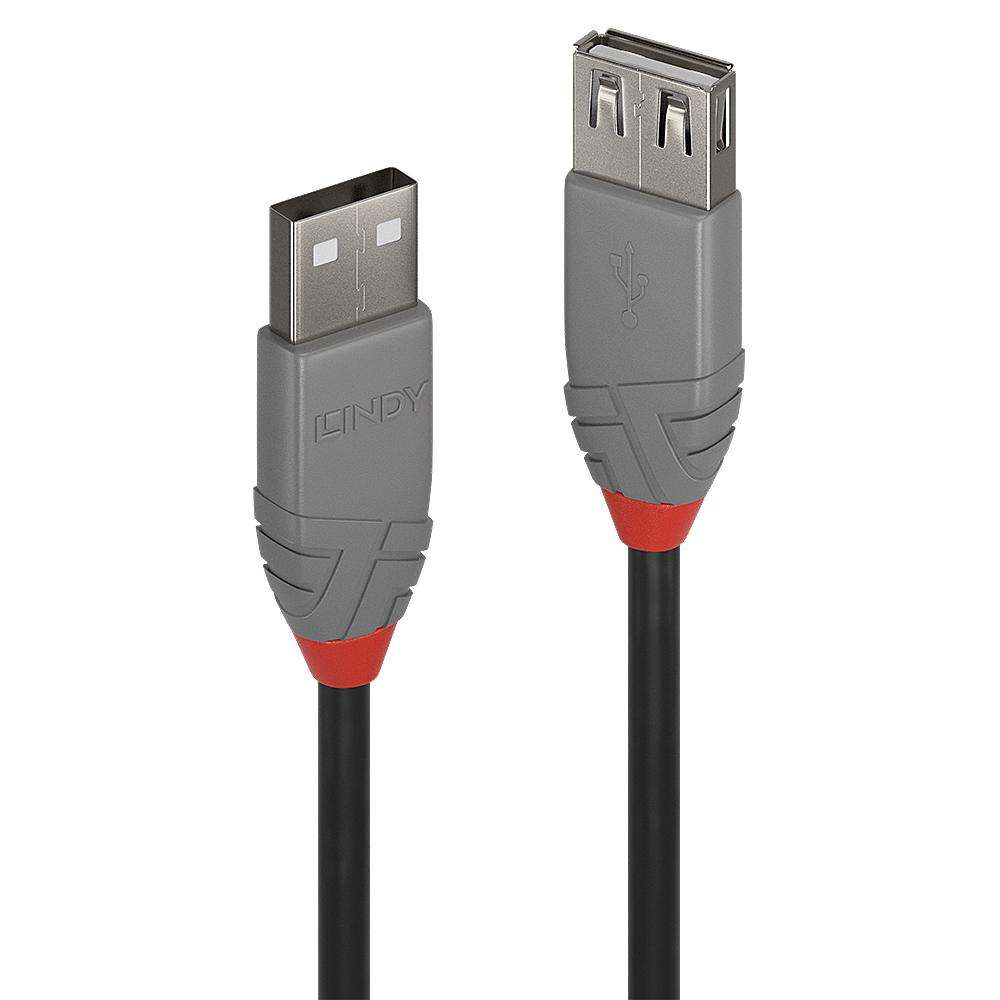 LINDY 1M PASSIVE USB2.0 EXT CBL-ANTHRA (36702)