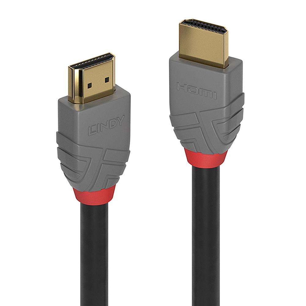 LINDY 1M HDMI MM HIGH SPEED CABLE-ANTHRA (36962)