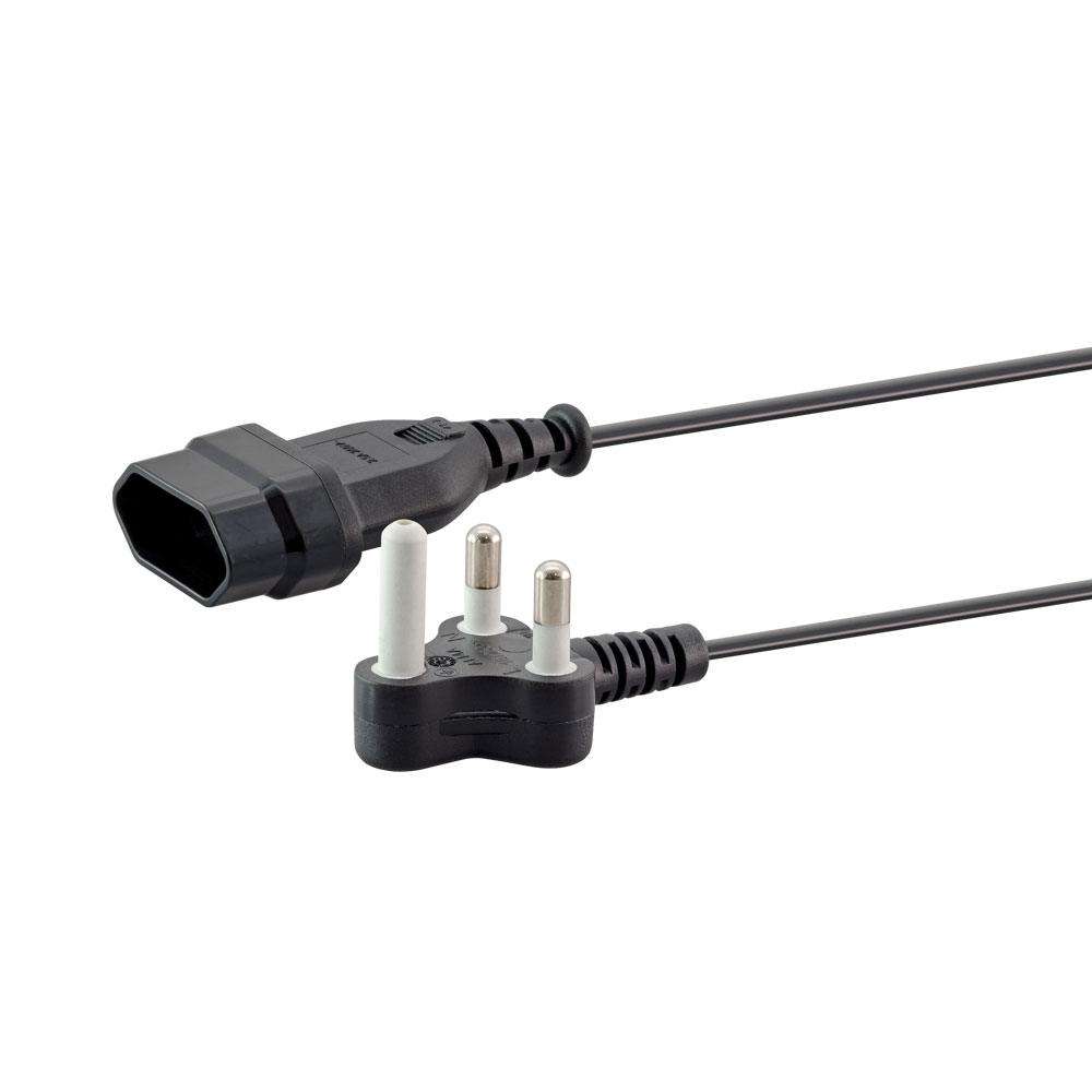 1M NORMAL PLUG TO 2-PIN EURO SOCKET