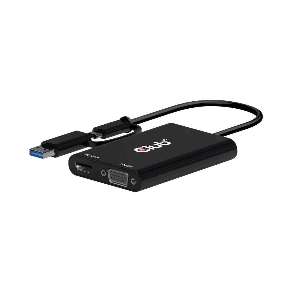 TYPE-C/A TO HDMI & VGA DUAL DISPLAY MST