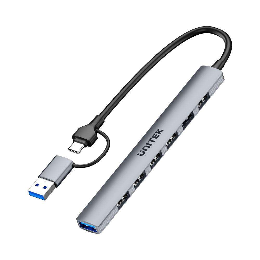 UNITEK USB-C/USB-A 7PORT IN HUB 5GBPS(H1209A)
