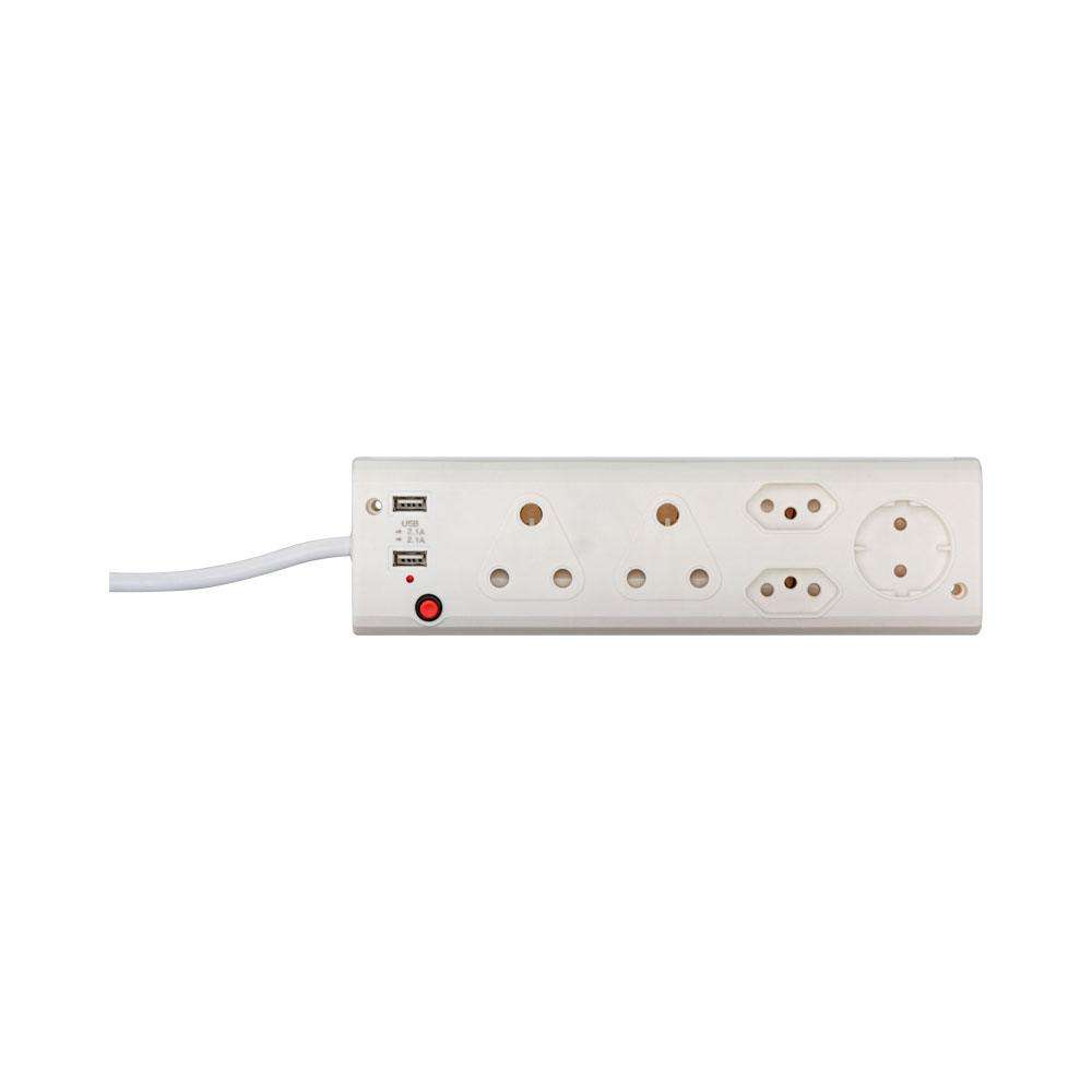5-PORT MULTI PLUG(2X16A)(2X16A NEW)(2XUSB)R-35USB*