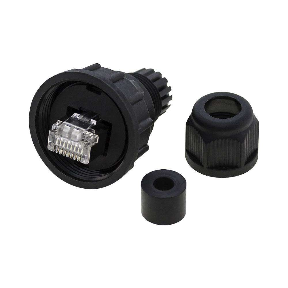 WATERPROOF RJ45 CONNECTOR D-SIZE INSTALLABLE PLUG
