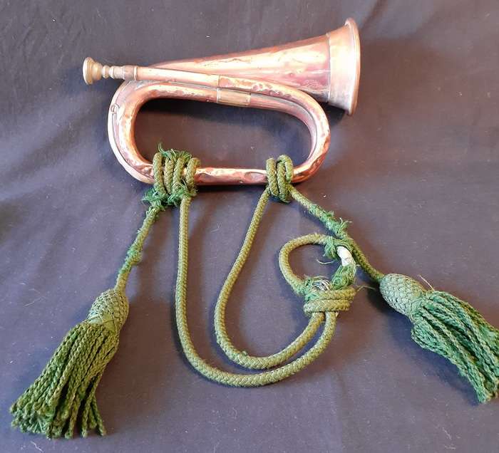 Antique? Copper and Brass Bugle A Higham Product England