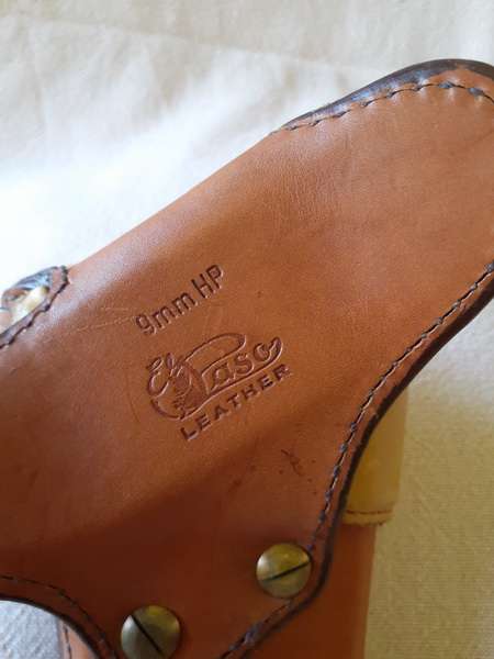 Quick Draw competition leather gun Holster - Paso 9mm Browning HP