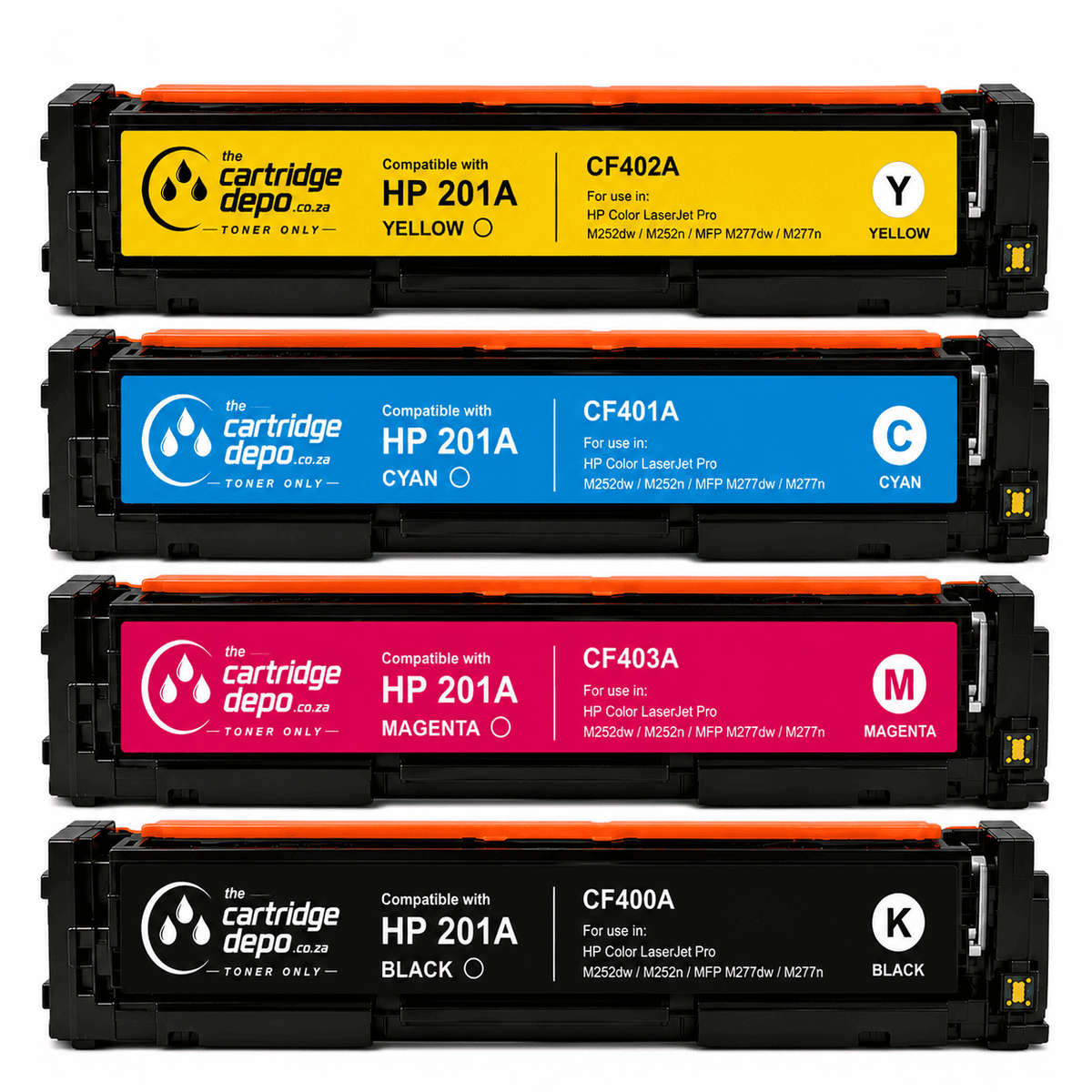 Compatible HP 201A Toner Cartridge Multipack CF400A CF401A CF402A CF403A 4 Pack for HP Color Lase...