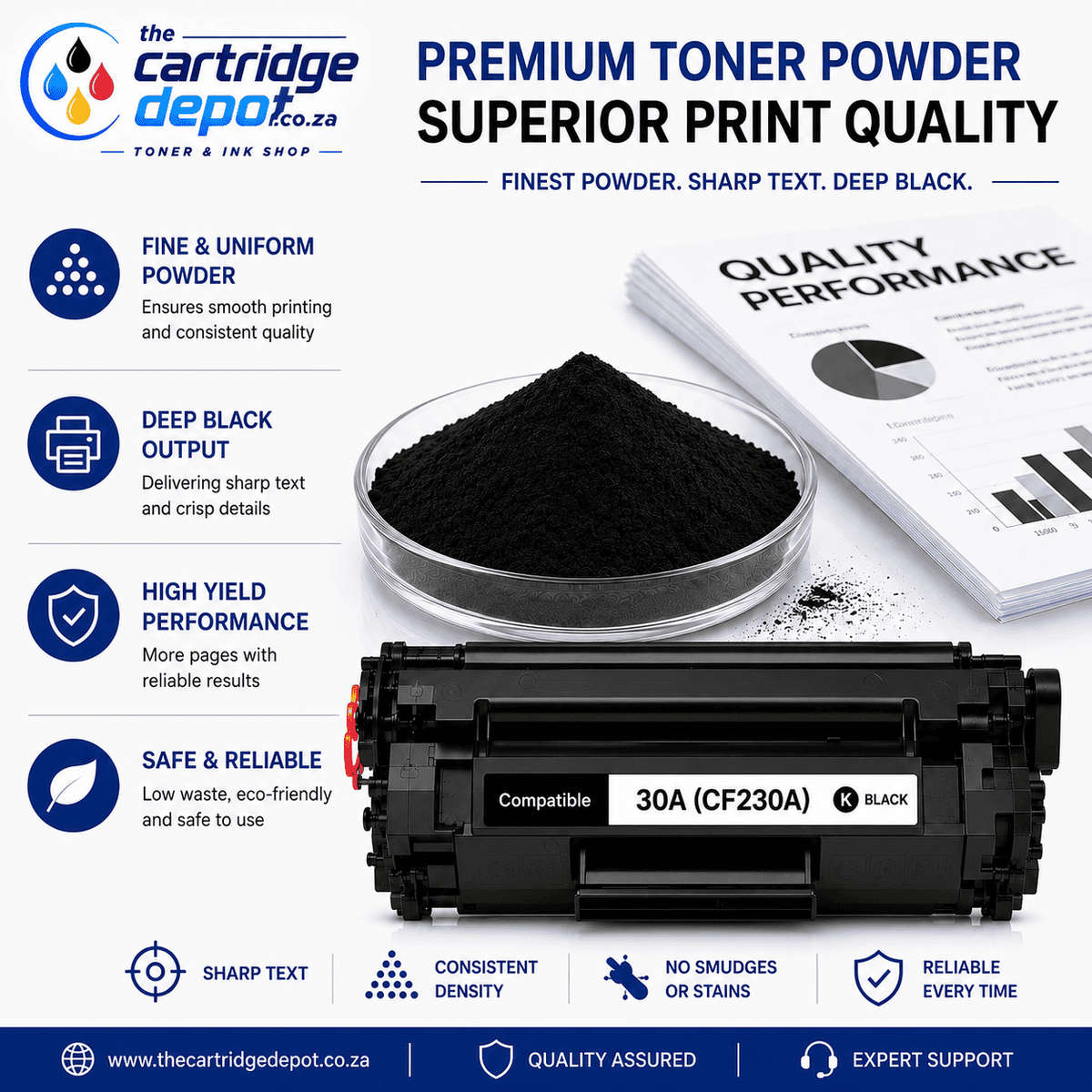 Compatible HP 30A Black Toner Cartridge  CF230A