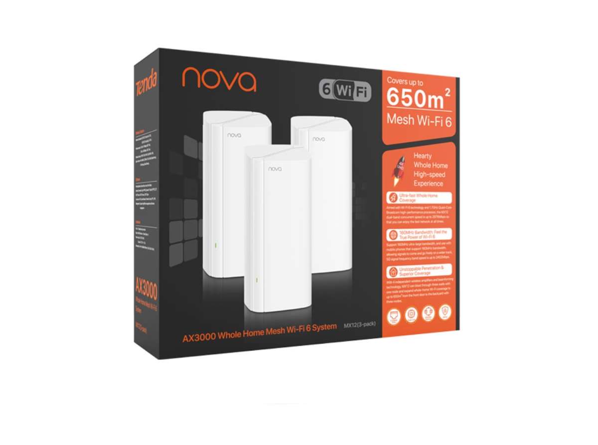 Tenda MX12 3-Pack AX3000 Wi-Fi 6 Mesh System | Whole Home Coverage