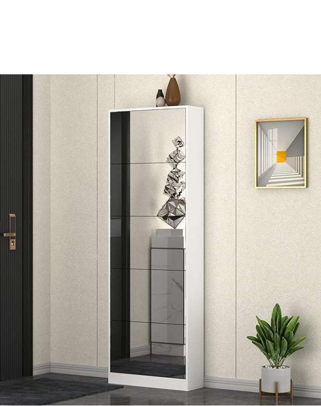 5 Drawer Mirror Shoe Cabinet