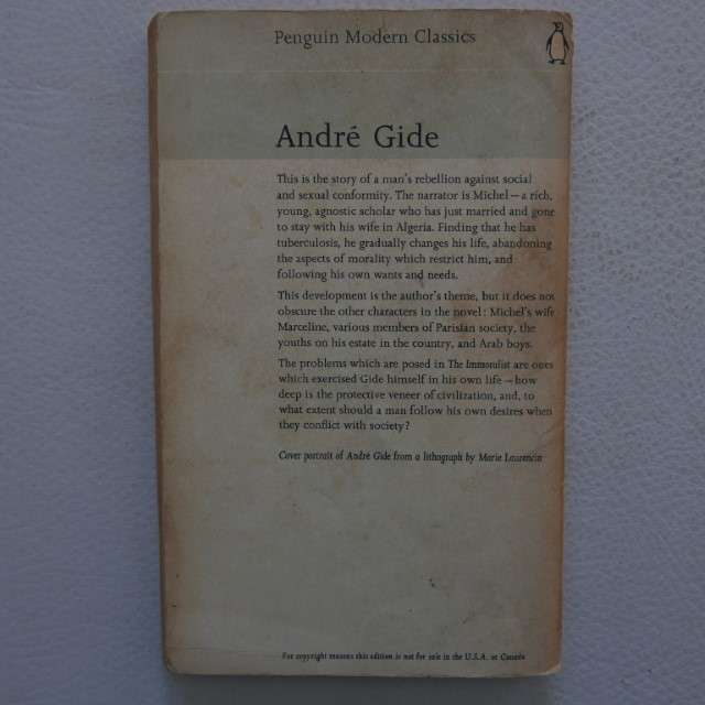The Immoralist by André Gide